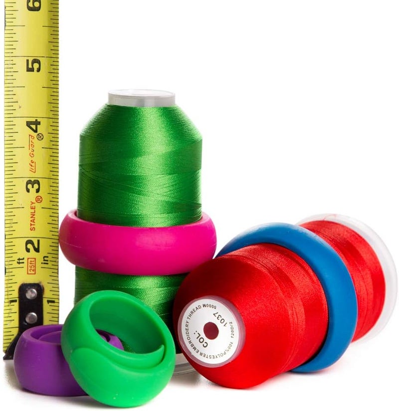 Embroidex 24 Quilting/Embroidery/Sewing Machine Thread Spools/Cone Thread Savers for Large 3000 & 5000 Threads - Mess Free Thread Spool Prevent Thread Unwinding No Loose Ends or Thread Tails - Image 1