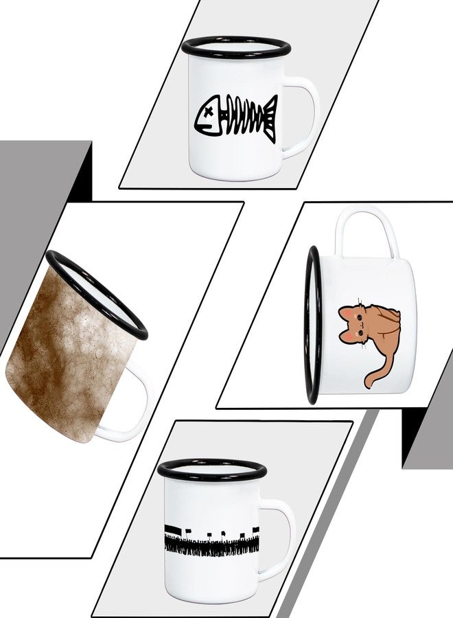 MAIKESUB 12 pcs Sublimation Blanks Enamel Mug 12 OZ with Black Rim Camping Travel Coffee Metal Mug Can be used as a gift for Christmas Thanksgiving Mother's Day Father's Day - Image 4