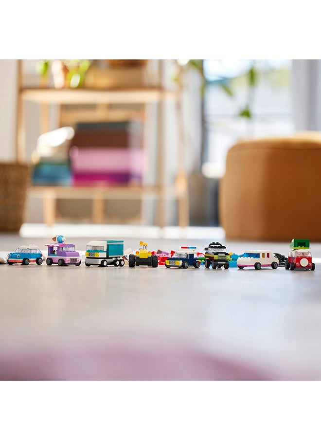 LEGO - Classic Creative Vehicles, Colourful Model Cars Kit featuring a Police Car Toy, Ice-Cream Truck, Limo, Van & More, Bricks Building Toys for Kids, Boys and Girls Aged 5 Plus with 52 Wheels 11036 - Image 1