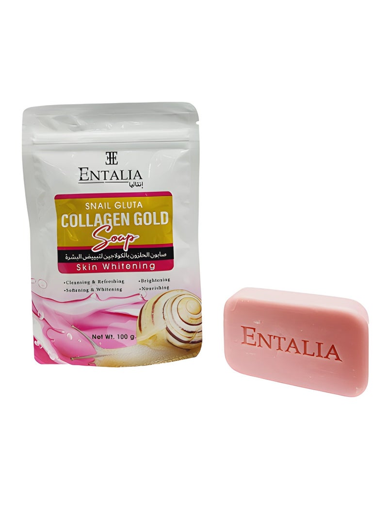 إنتاليا صابون الحلزون التيلندي بالكولاجين لتبييض البشرة يعمل على تبييض البشره بشكل رهيب وسريع ويعطي نعومة ولمسة حريرية 100 جرام - Image 2