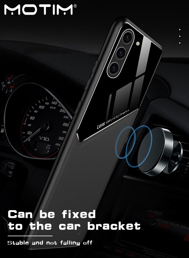 Motim Samsung Galaxy S23 Plus Leather Case, Drop Protection Samsung S23 Plus Phone Thin Slim Case, Airbag TPU Bumper Shockproof Full Coverage Anti-Scratch Anti Slip Cover - Image 4