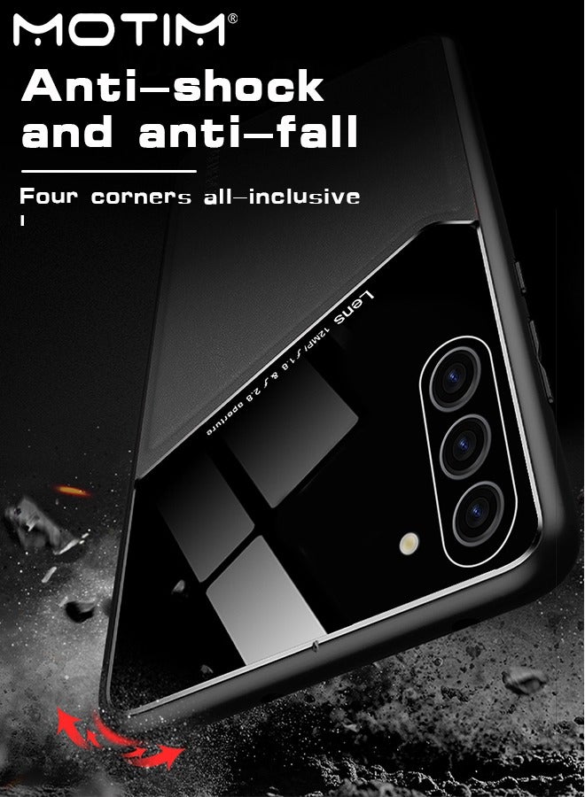 Motim Samsung Galaxy S23 Plus Leather Case, Drop Protection Samsung S23 Plus Phone Thin Slim Case, Airbag TPU Bumper Shockproof Full Coverage Anti-Scratch Anti Slip Cover - Image 3