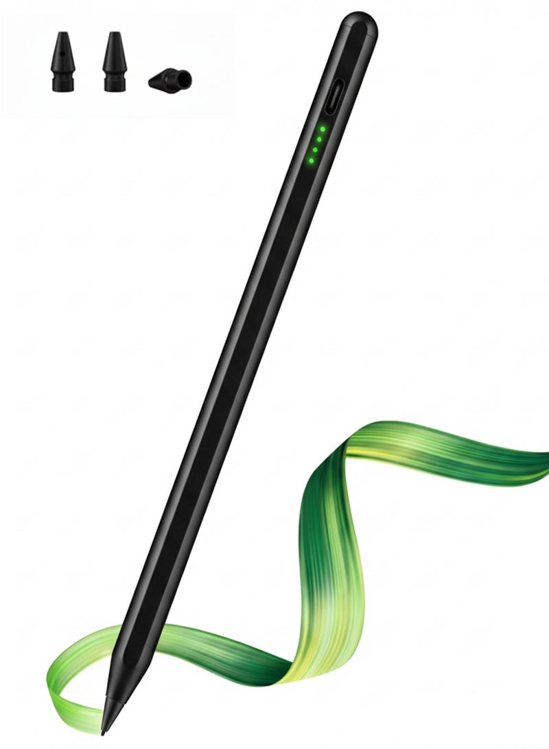 زاڤي قلم ايباد مغناطيسي مع ميزة راحة اليد، قلم ستايلس يدعم الإمالة متوافق مع جميع أجهزة ايباد 2018-2025، ايباد برو 11/12.9، اير 3/4/5/6، ميني 5/6، والجيل 6 إلى 11 - Image 1