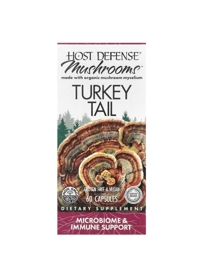 Mushrooms™, Turkey Tail, 60 Capsules (0.5 g per Capsule)