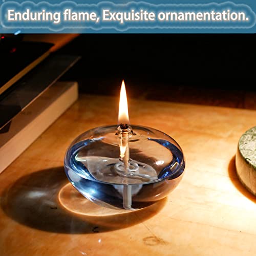 GXFCCYXT Refillable Liquid Petite Oil lamp - Sturdy Borosillicate Glass Oil Candle (Oval) - Image 5