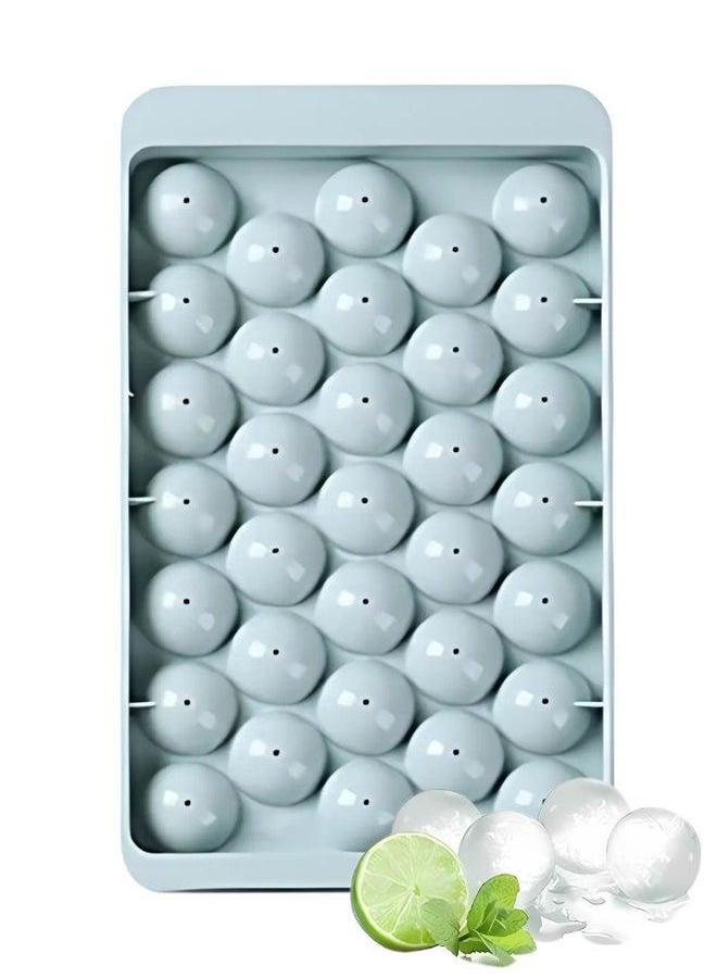 HOMESTAR صانع مكعبات الثلج 33 قطعة، صينية مكعبات الثلج، قالب الثلج، صينية تخزين بلاستيكية آمنة للطعام للفريزر - Image 1