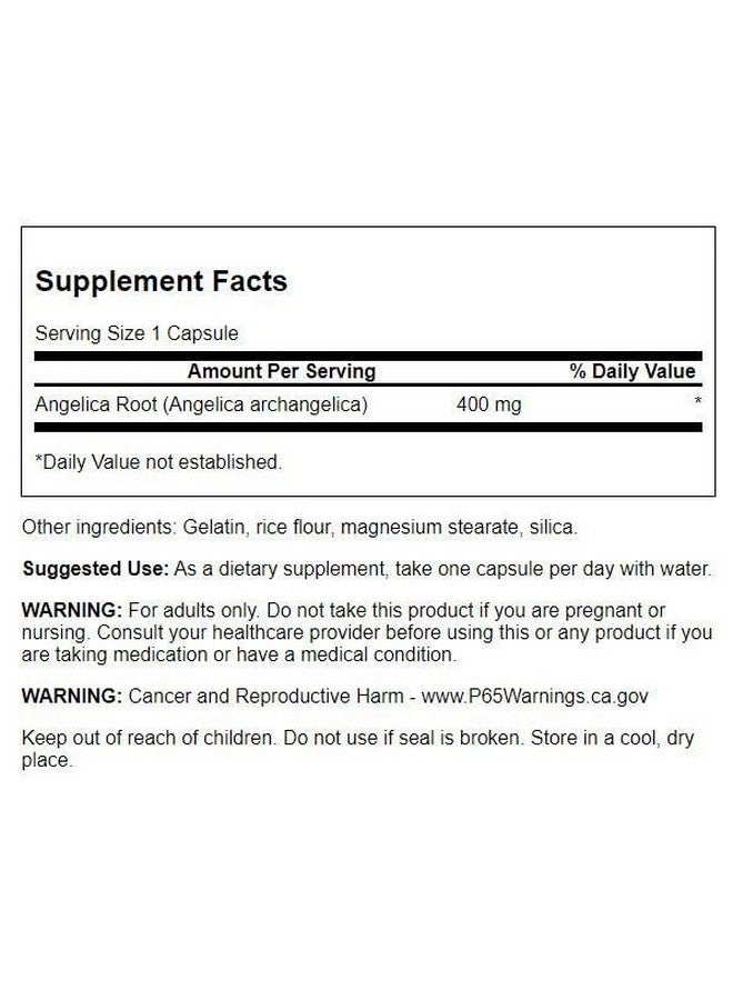 Swanson Full Spectrum Angelica Root 400 Milligrams 60 Capsules - Image 2