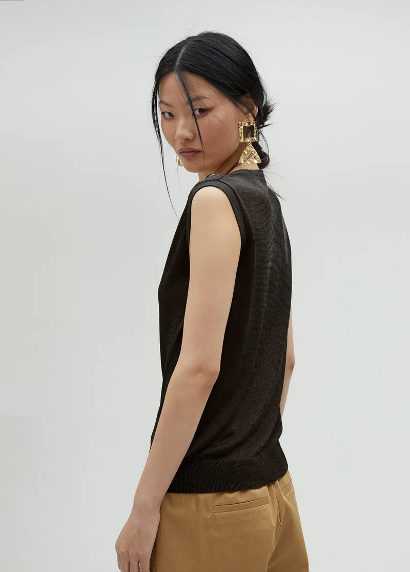 Lola Casademunt Knit top with eyelet details