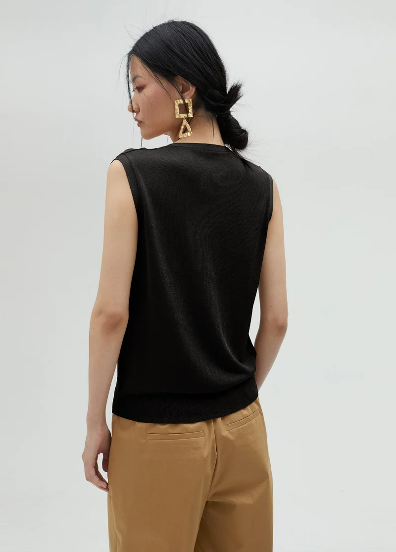 Lola Casademunt Knit top with eyelet details