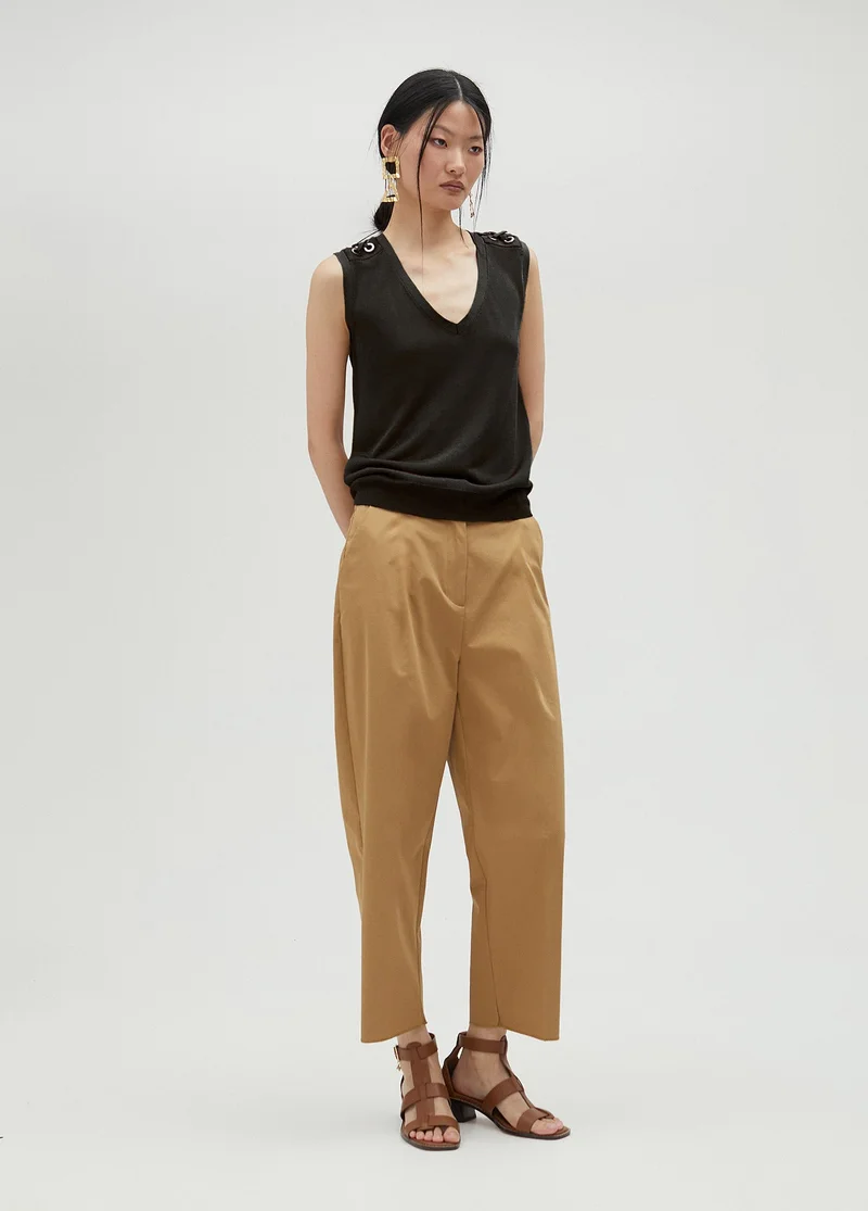 Lola Casademunt Knit top with eyelet details