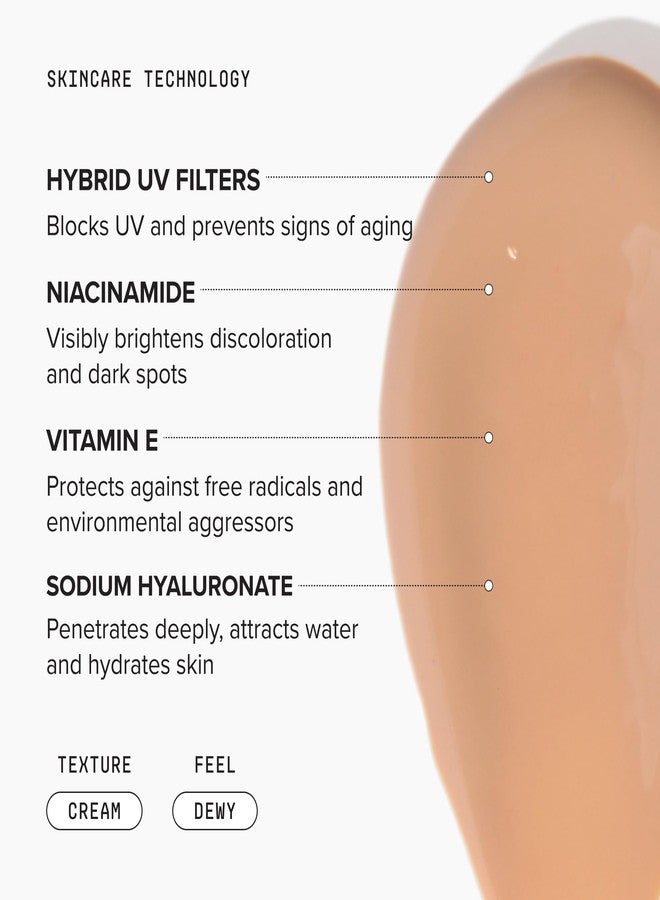 درمتلجي مرطب ملون مضاد للشيخوخة من DRMTLGY مع عامل حماية من الشمس SPF 46. لون موحد. واقي شمسي للوجه بتغطية خفيفة ورطبة، يوفر حماية واسعة النطاق ضد أشعة UVA وUVB. عبوة من قطعتين، 1.7 أونصة. - Image 4