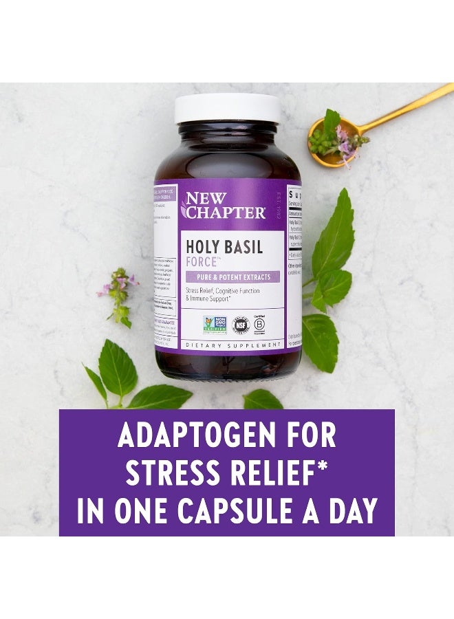 New Chapter Stress Relief Supplement - Holy Basil Force With Supercritical Holy Basil For Stress Support + Immune Support + Non-Gmo Ingredients - 30 Ct Vegetarian Capsules - Image 5