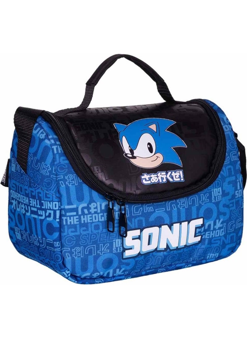 Bm Obm Sonic The Hedgehog Text Patterned Lunch Box 2563  - Image 1