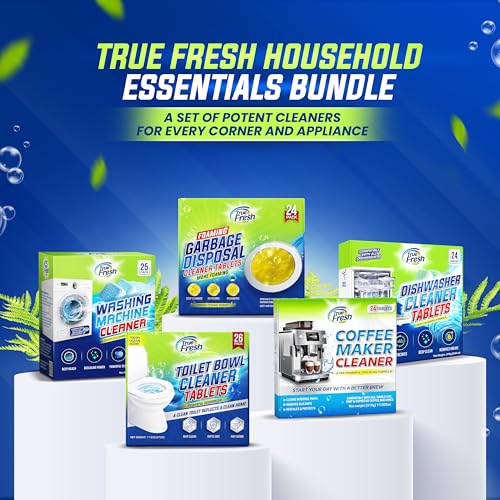 True Fresh Dishwasher Cleaner & Deodorizer Tablets, 24-Pack Dishwasher Maintenance Tablets for Interior, Pump, Filter, Spray arm & Drain, Helps Remove Grease, Limescale & Mineral Buildup 1-Year Supply - Image 5