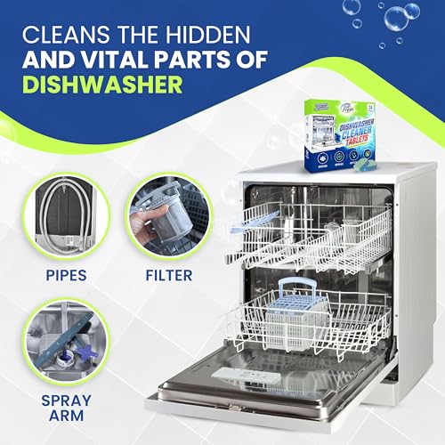 True Fresh Dishwasher Cleaner & Deodorizer Tablets, 24-Pack Dishwasher Maintenance Tablets for Interior, Pump, Filter, Spray arm & Drain, Helps Remove Grease, Limescale & Mineral Buildup 1-Year Supply - Image 4