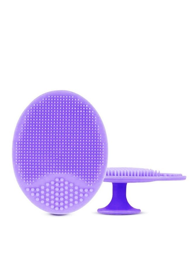 VALKYRIE Silicone Face Scrubber Exfoliator, Soft Face Brush, Facial Cleansing Brush, Acne Blackheads Removing, Acne Pore Pad for Deep Cleaning Skin Care for Girls & Women's (FS PURPLE) - Image 1