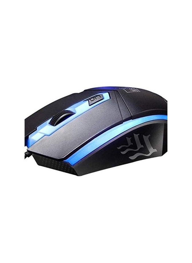 KUYING G21 Waterproof Rainbow Keyboard with Rainbow Backlight USB Wired Game Keyboard - Light Leopard G21 Wired USB Lighting Game Mouse and Keyboard (Keyboard+Mouse - - Black)  - Image 3