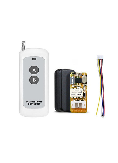 433Mhz DC 3.7V 4.5V 5V 6V 7.4V 9V 12V Universal Receiver Module RF Relay 1CH Mini Wireless Control Switch 3.7V-12V Wide Working Voltage + 1PCS 2 Key 433 Mhz Transmitter Remote Controls 1527 Chip
