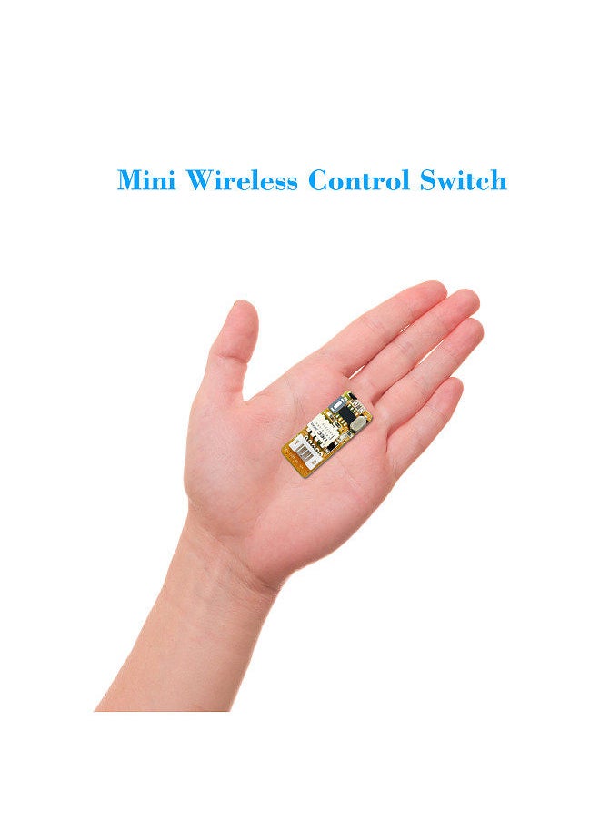 433Mhz DC 3.7V 4.5V 5V 6V 7.4V 9V 12V Universal Receiver Module RF Relay 1CH Mini Wireless Control Switch 3.7V-12V Wide Working Voltage + 1PCS 2 Key 433 Mhz Transmitter Remote Controls 1527 Chip