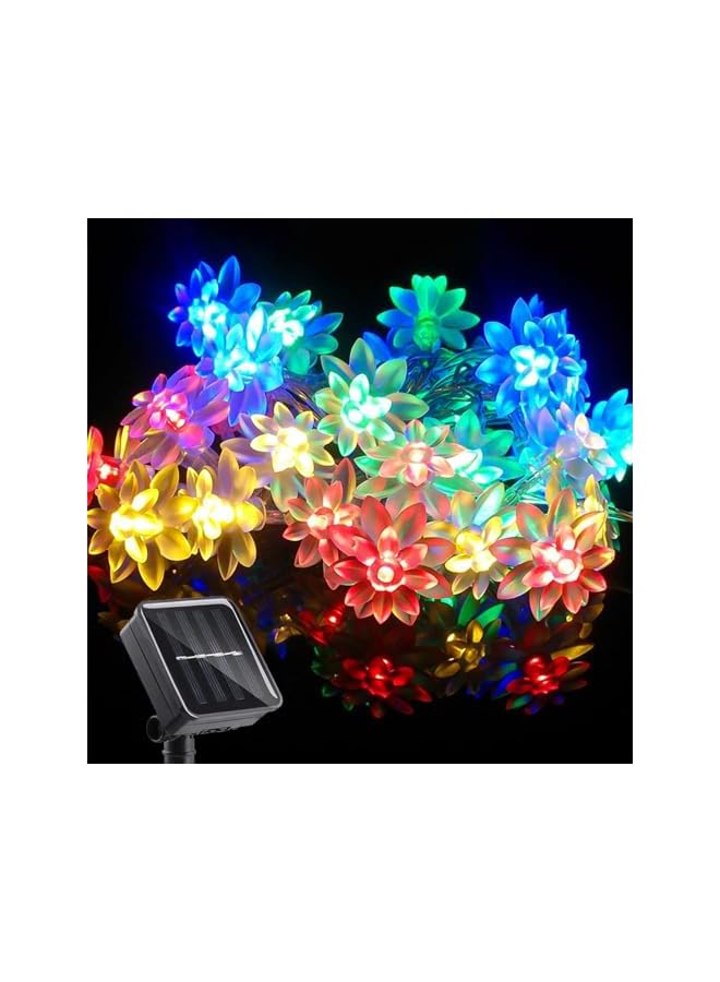 The Bros Solar Flower String Lights Outdoor Waterproof, Upgraded Flower Fairy Light for Garden, Fence, Patio, Yard Christmas Tree Lawn Party (Multi-Colored, 23FT, 50 LEDs)  - Image 2