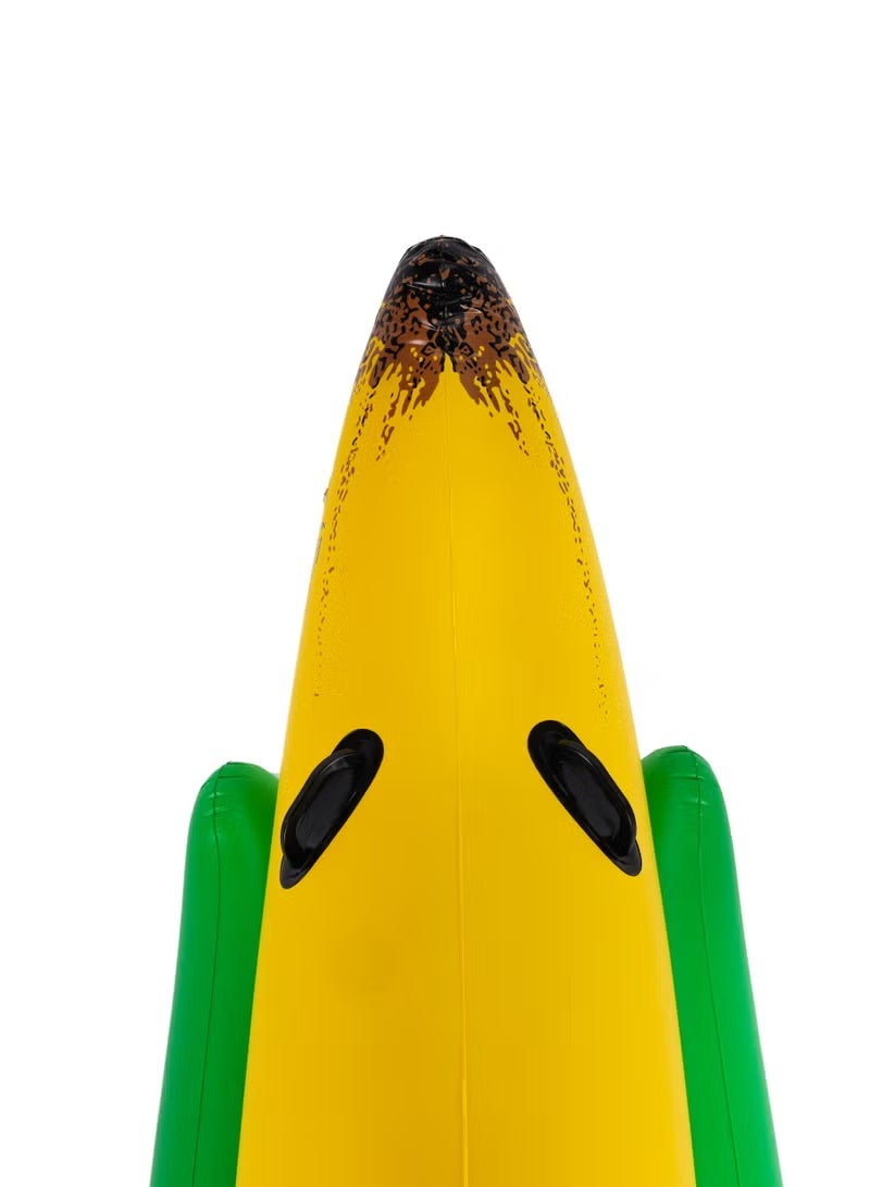إبسلون راكب الموز إبسلون - EPSSE1666 / 150x70 سم (59x28 بوصة)، عوامة آمنة للمسبح، مزودة بمقابض، مناسبة للأطفال من عمر 3 سنوات فأكثر / خالية من مادة PVC، مثالية للشاطئ والمسبح واللعب المائي / باللون الأصفر - Image 2