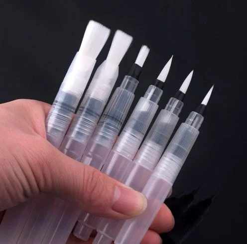 هوبي ماركت ارت Hobby Market Art Waterbrush Water Chamber Brush Set 6 Different Thicknesses