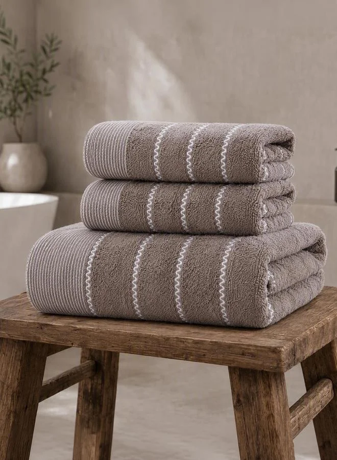 Styli Pack of 3 - Bath Towels, Grey
