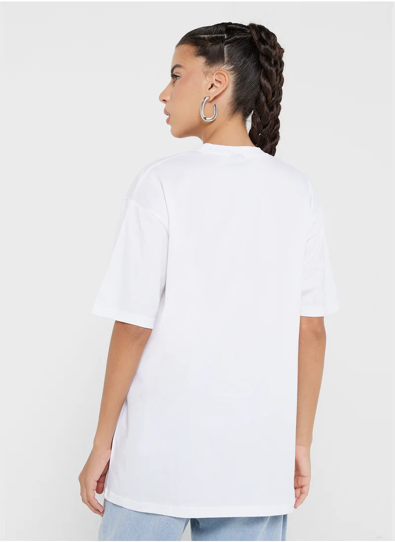 جينجر Oversized Tee With Drop Shoulder