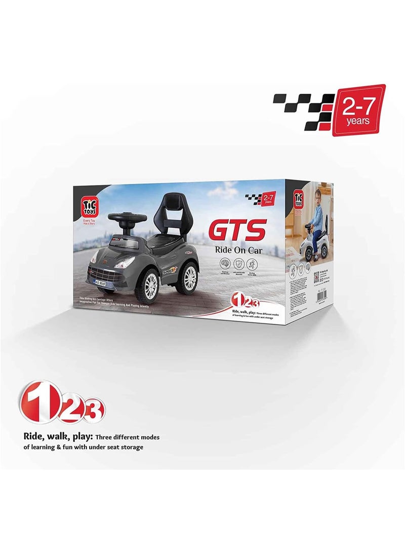 تيك تويز سيارة أطفال سباق دفع يدوي 3 في 1 – لعبة ركوب وتعليمية مع مقعد مريح ومسند ظهر ومقود للتوجيه وتخزين داخلي - Image 2
