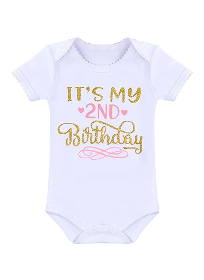 We Happy 2nd Birthday Party Fancy Dress Two Year Photography Costume Prop 4 Pcs Set  - Image 2