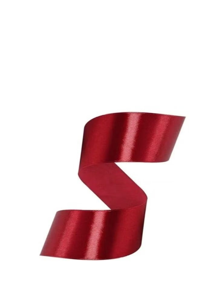 Generic Wine red  Ribbon, 38mm-40mm x 25 Yards Fabric Satin Ribbon for Gift Wrapping, Crafts, Hair Bows Making, Wreath, Wedding Party Decoration and Other Sewing Projects  - Image 2