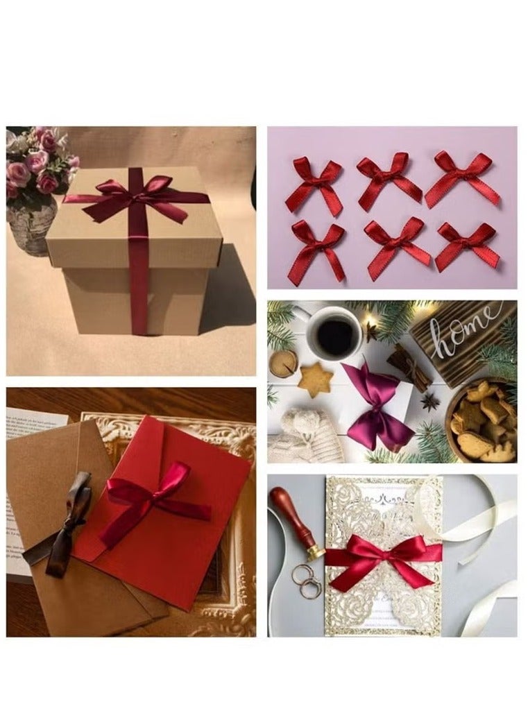 Generic Wine red  Ribbon, 38mm-40mm x 25 Yards Fabric Satin Ribbon for Gift Wrapping, Crafts, Hair Bows Making, Wreath, Wedding Party Decoration and Other Sewing Projects  - Image 4