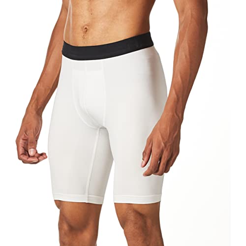 Hanes Mens Sport Performance Compression Short True WhiteEbony Small - Image 1