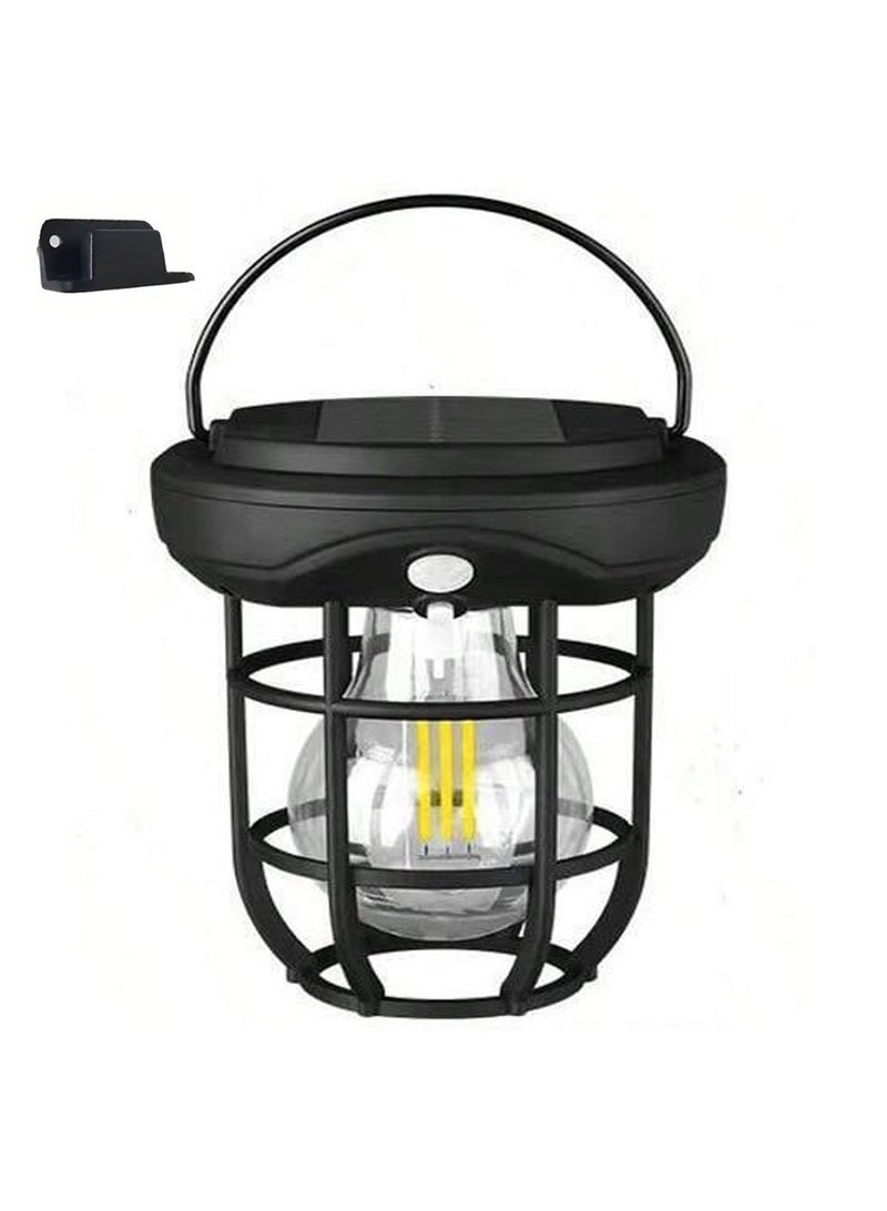 T88 Portable Solar-Powered Lantern With Tungsten Filament And Human Body Sensing Waterproof  USB Rechargeable Tent Light For Outdoor Camping - Image 1