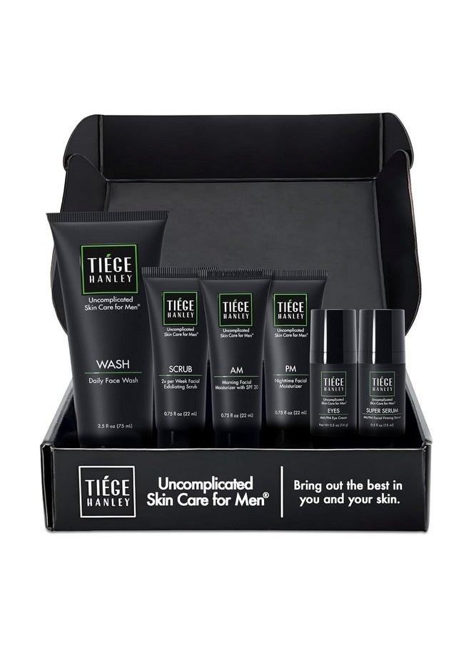 Tiege Hanley Mens Skin Care Set, Anti-Aging Skin Care Routine for Men (System Level 3) - Men's Skincare Set for Fines Lines Includes Face Wash, Scrub, Moisturizer, Eye Cream, & Face Serum - pzsku/Z1984FB034018AFDF5627Z/45/_/1741329746/e2b5775b-f645-42c8-a5a4-ecb487f137f4