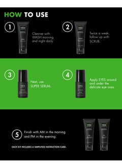 tiege hanley Tiege Hanley Mens Skin Care Set, Anti-Aging Skin Care Routine for Men (System Level 3) - Men's Skincare Set for Fines Lines Includes Face Wash, Scrub, Moisturizer, Eye Cream, & Face Serum  - Image 5