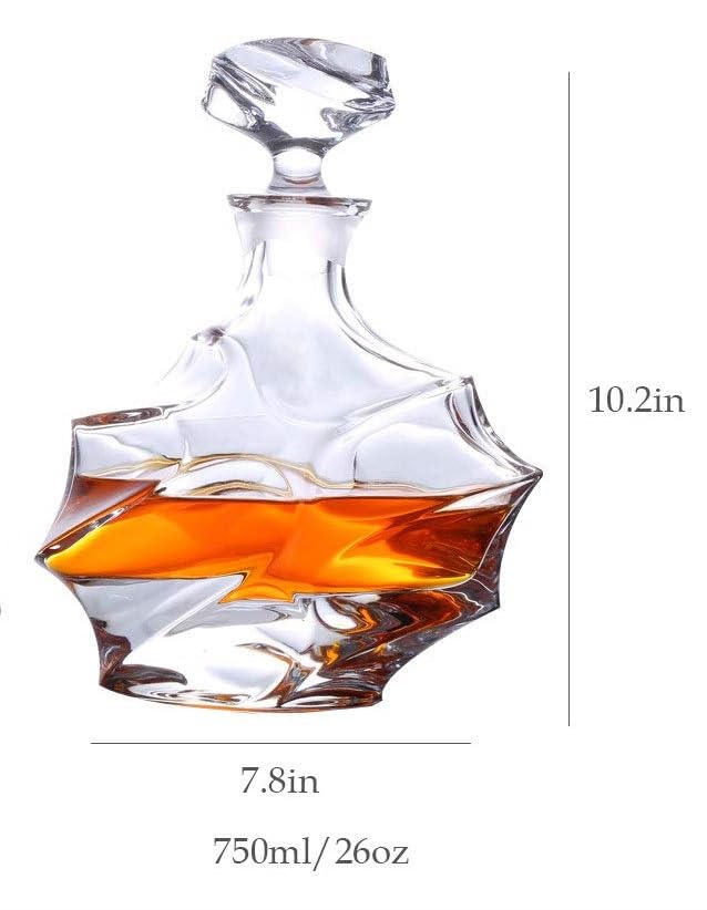 Ravizaa Whiskey Decanter for Scotch Liquor Bourbon or Wine and Whiskey 1000 ml Glass - Image 2