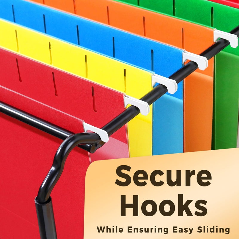 SUNEE Hanging File Folders Extra Capacity Assorted Colors, 25 Pack Letter Size File Folders with 1/5-cut Tabs, Heavy Duty 2 Inch Expansion, Stay Organized for Your Home and Office Bulk File - Image 4