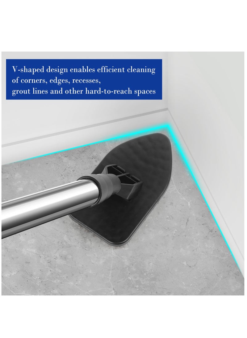 Excefore Tub Tile Scrubber Brush 2 in 1 Scrub Cleaning Brush with Long Handle 47" Adjustable Telescopic Pole Stiff Bristles Scouring Pads for Cleaning Bathroom Kitchen Toilet Shower Wall Sink Non-Scratch  - Image 5