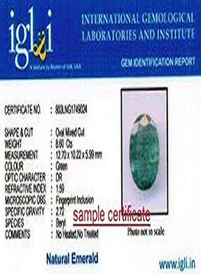 Certified Gems 5.40 Ratti Emerald | Panna Genuine Gemstone for Men & Woman Certified by Reputed Lab - Image 2