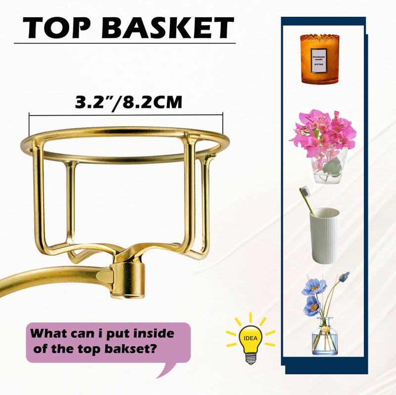 ICCTUO Gold Hand Towel Holder for Bathroom Wall, Towel Hook with Wall Candle Holder,Elegent Towel Ring Rose Gold, Sturdy Towel Rack Wall Mounted Hanger for Bathroom - Image 3