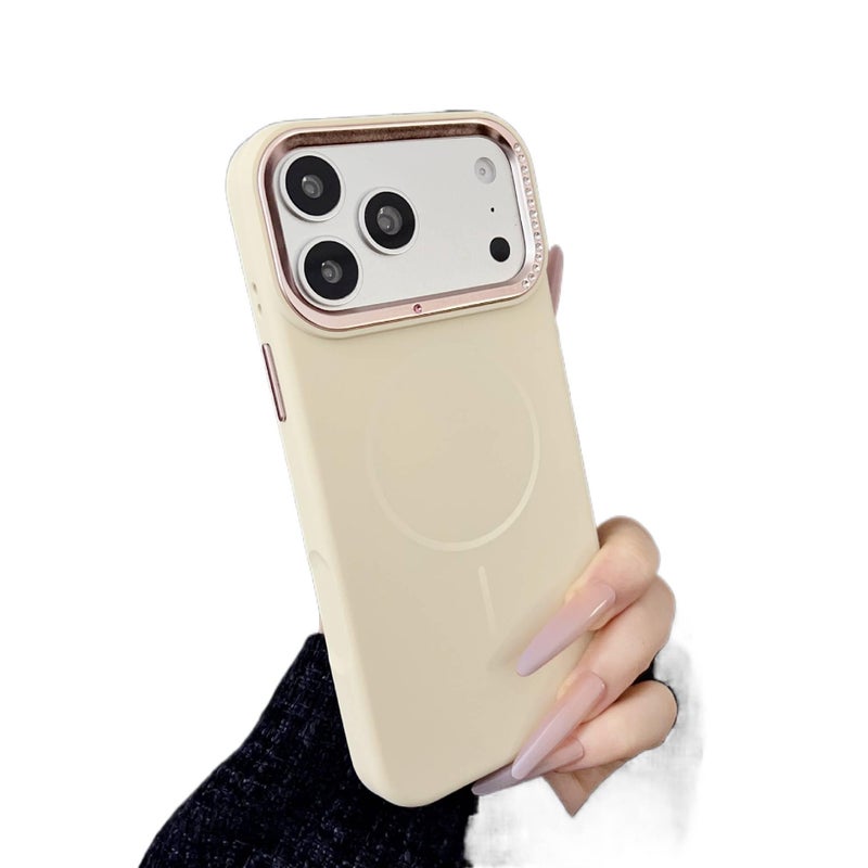 LS غطاء MagSafe بسيليكون لـ iPhone 12 Pro Max مع حماية من السقوط ومغناطيس قوي مع مقاوم للصدمات مع تغطية كاملة مع ملمس ناعم باللون وردي مغناطيسي من السيليكون باللون الوردي - Image 3
