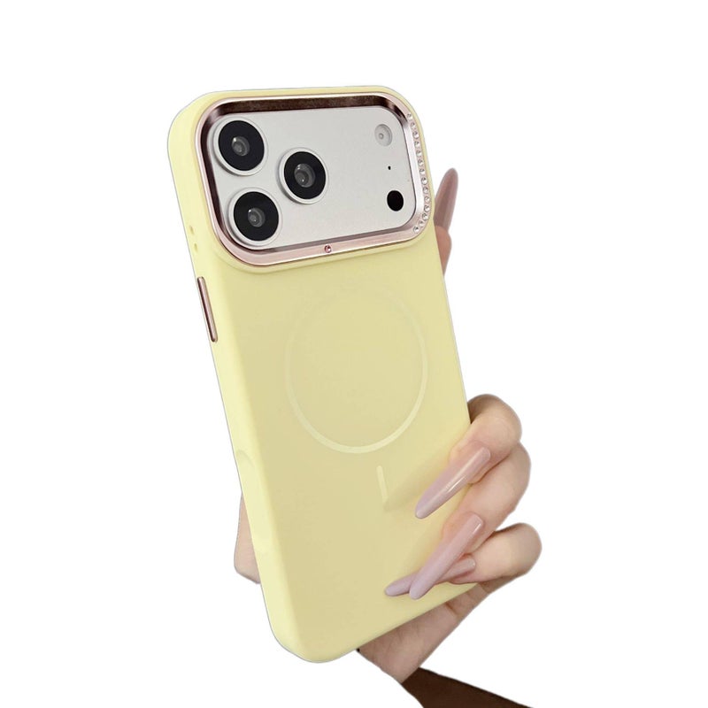 LS غطاء MagSafe بسيليكون لـ iPhone 12 Pro Max مع حماية من السقوط ومغناطيس قوي مع مقاوم للصدمات مع تغطية كاملة مع ملمس ناعم باللون وردي مغناطيسي من السيليكون باللون الوردي - Image 4