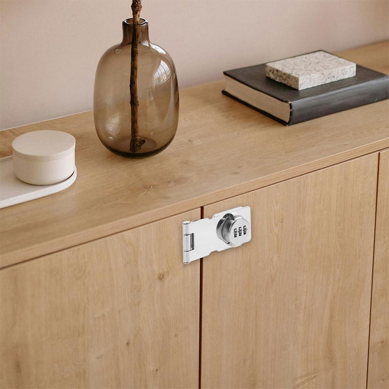 Combination Lock For Cabinet High Strength Hasp Durable Secure Storage Easy Installation - Image 5