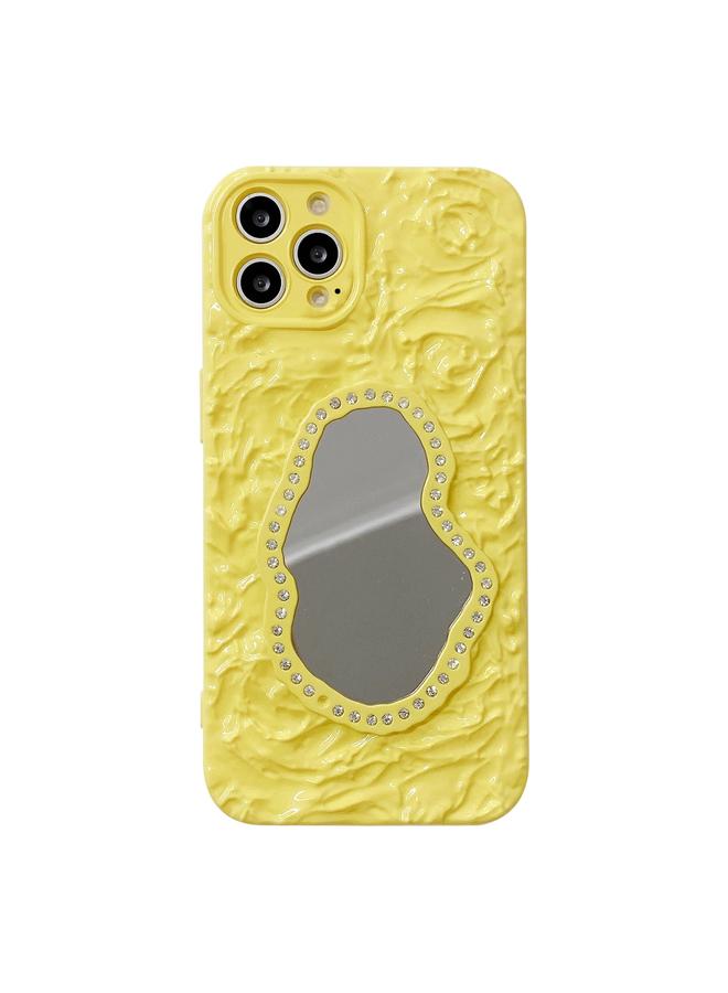 S-TOP Case For iPhone 13 Pro Rose Texture Mirror TPU Phone Case - Image 1