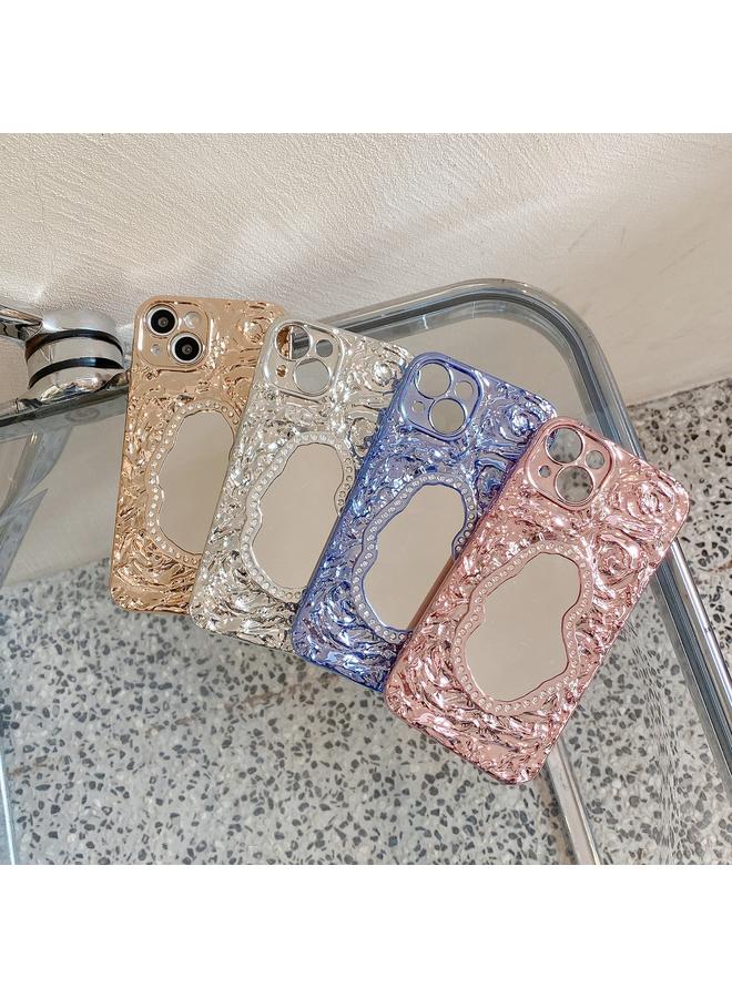 S-TOP Case For iPhone 13 Pro Rose Texture Mirror TPU Phone Case - Image 3