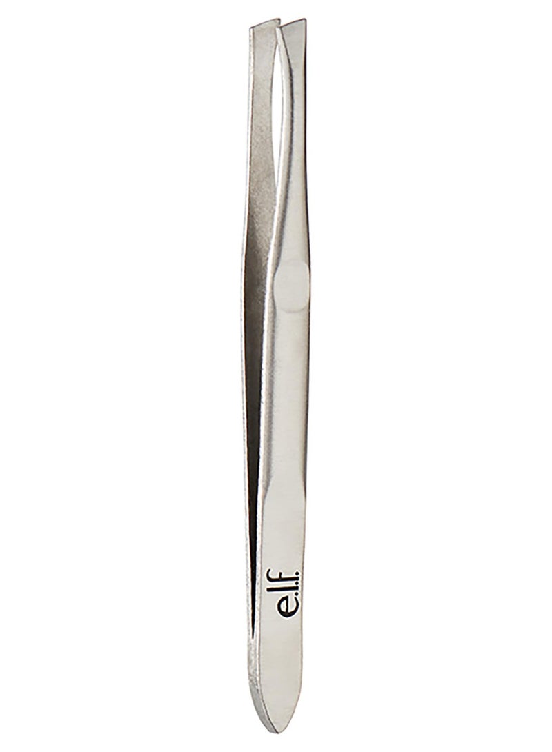 elf Slant Tweezer Professional Quality Stainless Steel Provides a Strong Grip Removes Hairs Accurately Shapes Defines Easy To Use ErgonomicallyDesigned - Image 1
