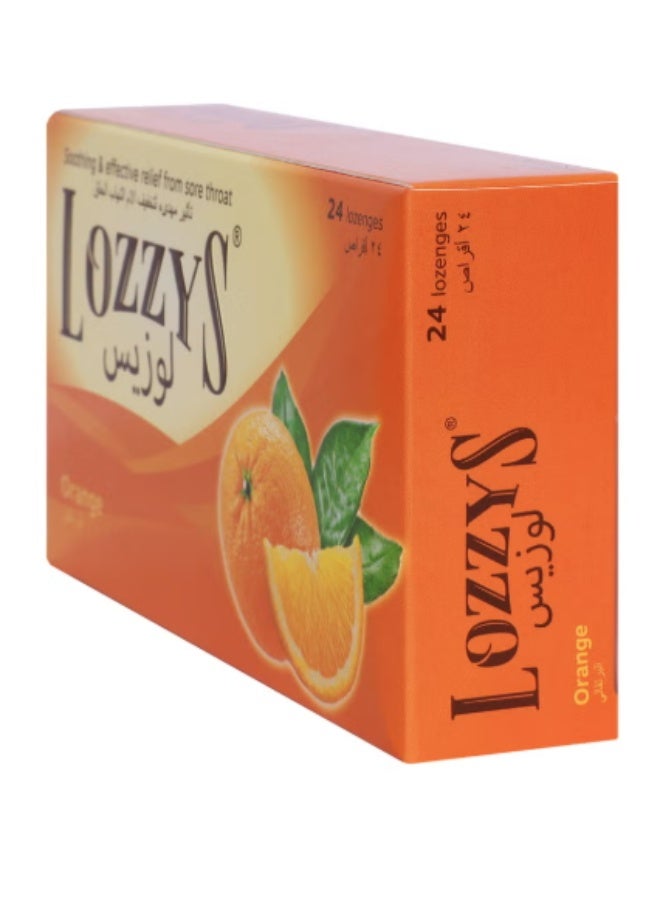 LOZZYS Orange Lozenges, Fast Effective Relief from the Symptoms of Sore Throats, 24 Lozenges - Image 3