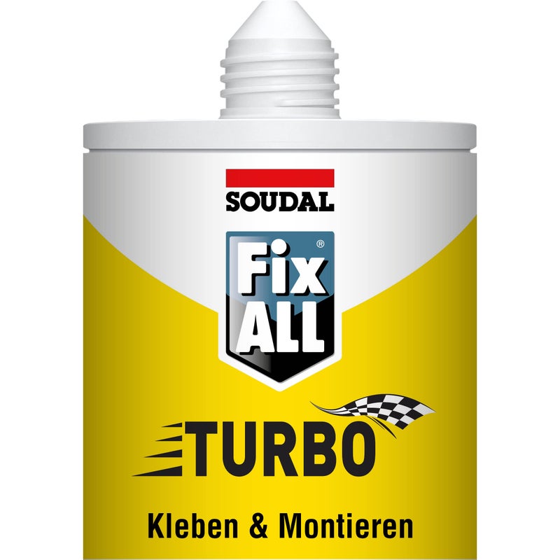 Soudal Super Fast White Elastomeric Adhesive, 290 ml, Water Resistant, Paste - Image 4
