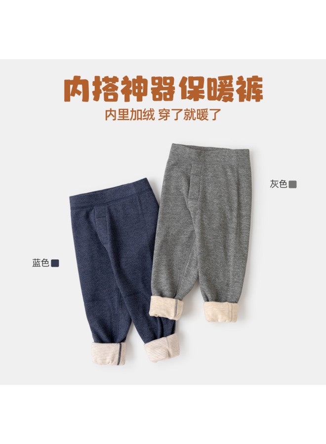 Doodle Home boys' Thermal Pants - Winter Knee-warm Lined Leggings For Kids & Teens, Trendy Fleece-lined Base Layer - Image 3